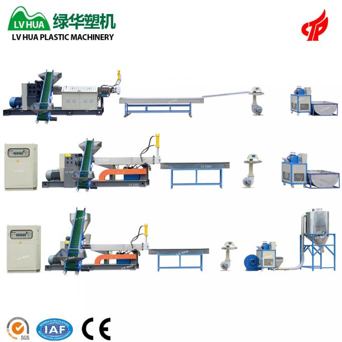 Semi Automatic Plastic Scrap Recycling Machine 45 55kw Power 1 Year
