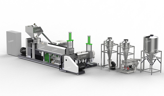 400kg/H Pvc Plastic Recycling Machine Plastic Granulation Line 1 Year Warranty