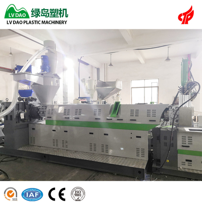 PP PE Film Plastic Recycling Equipment With Two Stages 130mm-120mm Screw Diameter