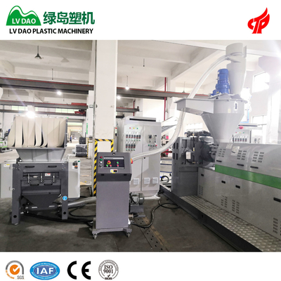 PP PE Film Plastic Recycling Equipment With Two Stages 130mm-120mm Screw Diameter