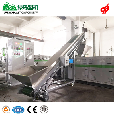 Two Step Structure Plastic Recycling Machine 300kg/H Capacity CE ISO Certification