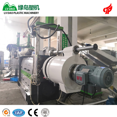 Water Ring Hot Cut Plastic Recycling Machine For HDPE LDPE Material 250 - 500kg/H