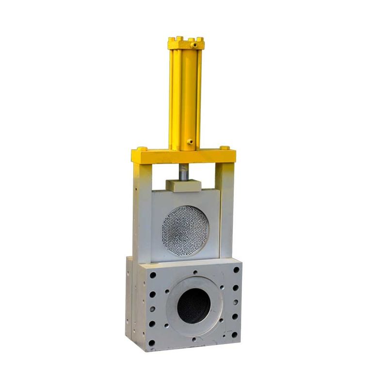 Hydraulic Automatic Screen Changer Extruder Single - Plate Steel Die Head