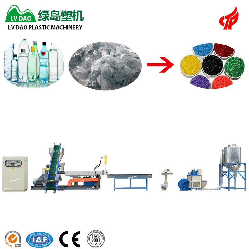 Automatic PET Plastic Recycling Machine 37 - 45kw Power One Year Warranty