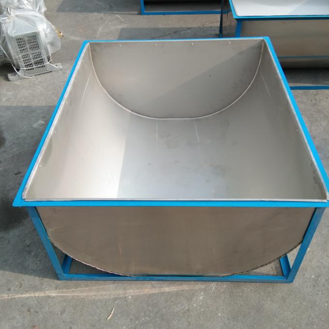 Easy Cleaning Industrial Hoppers Bins 1200*1000*500mm Hopper Stainless